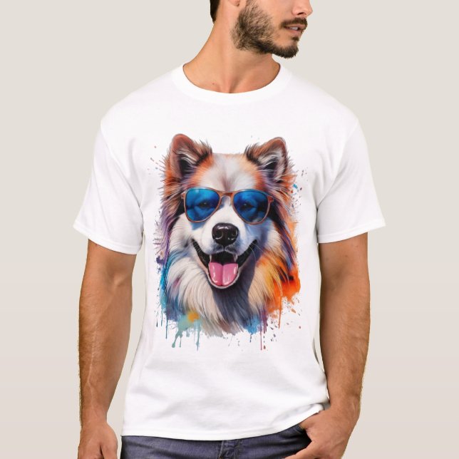 Samoyed in Color  T-Shirt (Front)