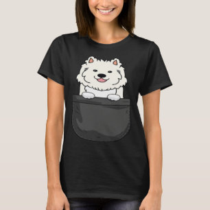 Samoyed in pocket  cute mom dad dog T-Shirt