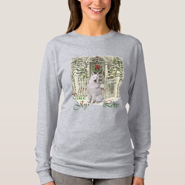 Samoyed Lovers Christmas T-Shirt (Front)