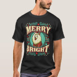 Samoyed Merry Bright Christmas Santa Claus Dog  T-Shirt<br><div class="desc">Samoyed Merry Bright Christmas Santa Claus Dog</div>
