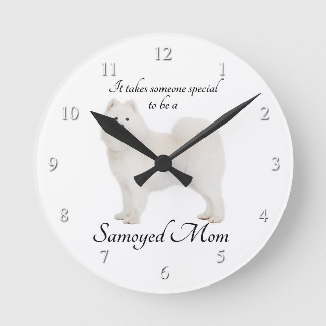 Samoyed Mum Clock (Front)
