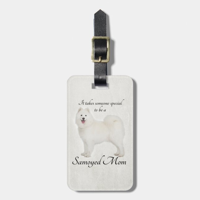 Samoyed Mum Luggage Tag (Front Vertical)