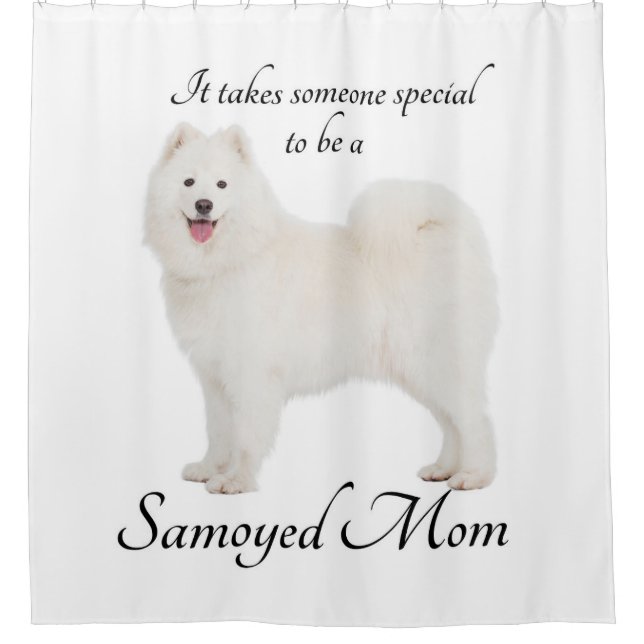 Samoyed Mum Shower Curtain (Front)