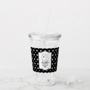 Samoyed Mum (white) Cute Fun Dog Mum Acrylic Tumbler
