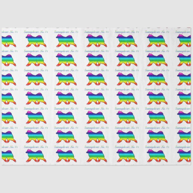 Samoyed No.1 Tissue Gift Wrap; Matching Items Paper (Front)