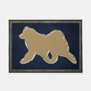 Samoyed Non-Slip Rubber 18" x 24" Door Mat