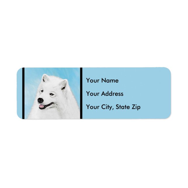 Samoyed Painting - Cute Original Dog Art (Front)