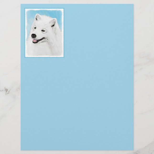 Samoyed Painting - Cute Original Dog Art (Front)
