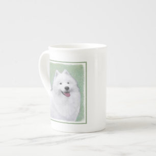 Samoyed Painting - Cute Original Dog Art Bone China Mug