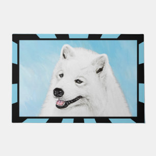 Samoyed Painting - Cute Original Dog Art Doormat