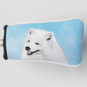 Samoyed Painting - Cute Original Dog Art Golf Head Cover