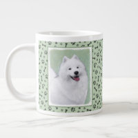 Samoyed Painting - Cute Original Dog Art