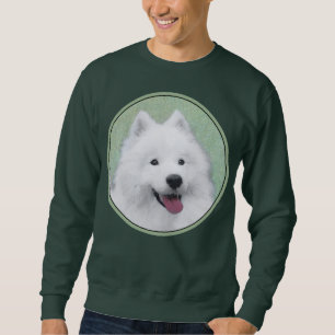 Samoyed Painting - Cute Original Dog Art Sweatshirt