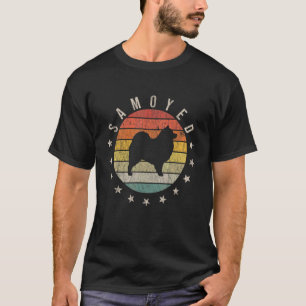 Samoyed Paw Vintage Retro Dad Mum Women Pet T-Shirt