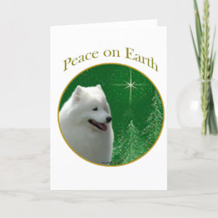 Samoyed Peace Holiday Card