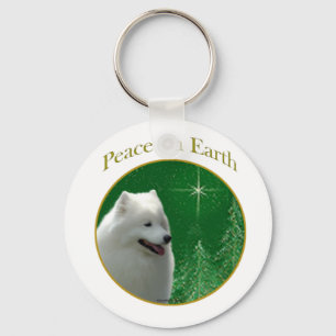 Samoyed Peace Key Ring