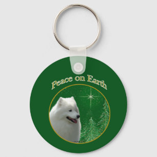 Samoyed Peace Key Ring