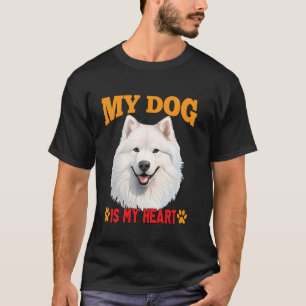 Samoyed Pet Dog Owner Watercolor Design My Dog Is T-Shirt
