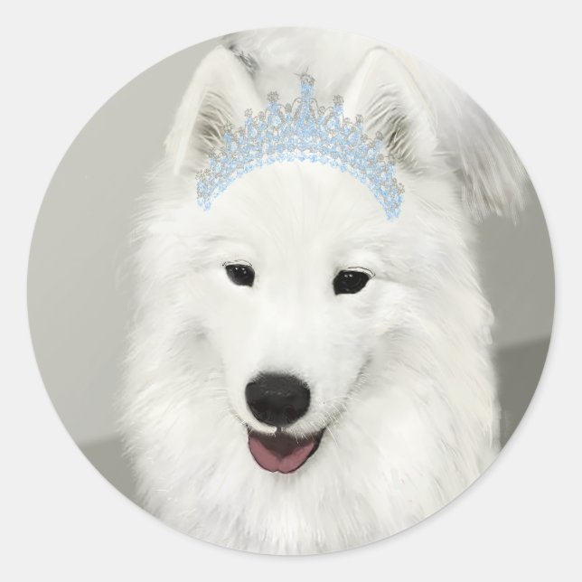 Samoyed Princess Sticker (Front)