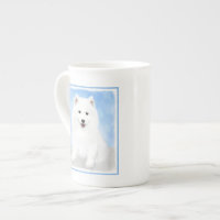 Samoyed Puppy Painting - Cute Original Dog Art