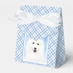 Samoyed Puppy Painting - Cute Original Dog Art Favour Box