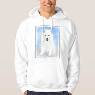 Samoyed Puppy Painting - Cute Original Dog Art Hoodie