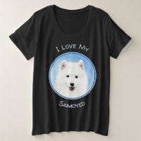 Samoyed Puppy Painting - Cute Original Dog Art