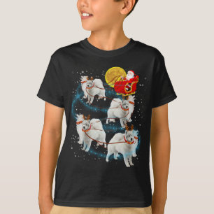 Samoyed Reindeer Christmas Lights Pajama T-Shirt