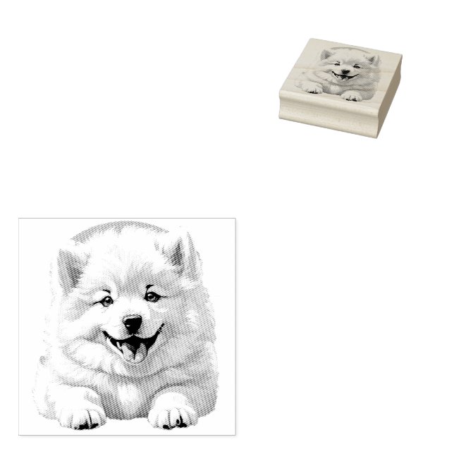 Samoyed Rubber Stamp (Stamped)
