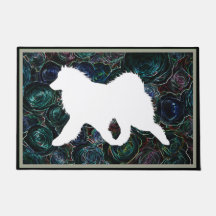 Samoyed Side Gait 24"x36" Exquisite Door Mat