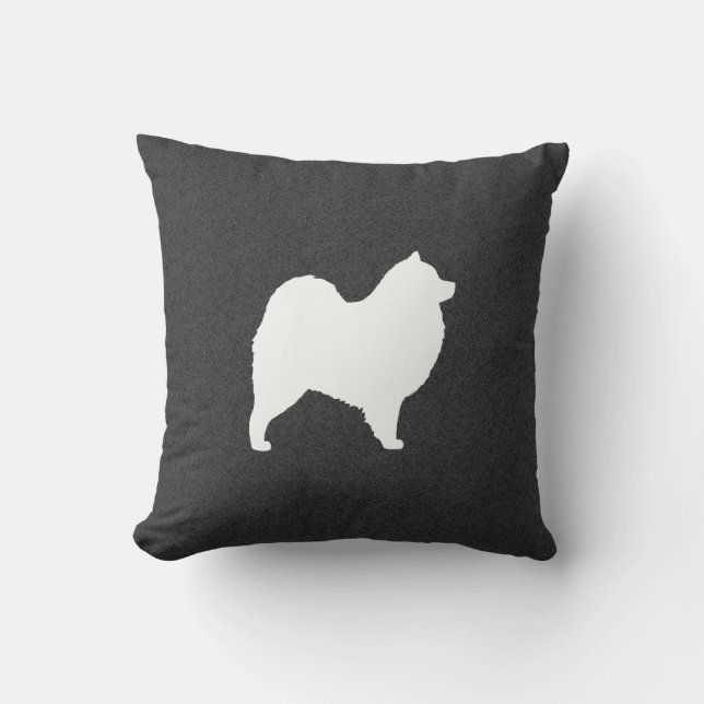 Samoyed Silhouette Cushion (Front)
