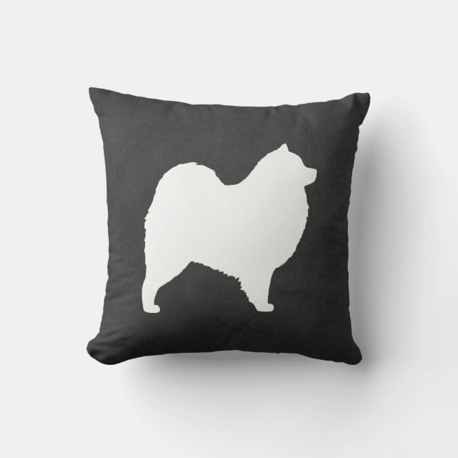 Samoyed Silhouette Cushion (Front)
