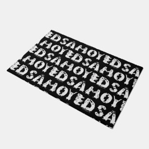 Samoyed Spelled in Samoyed Dogs Letters Funny Doormat