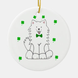 Samoyed St Patricks Day Ornament