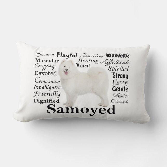 Samoyed Traits Pillow (Front)