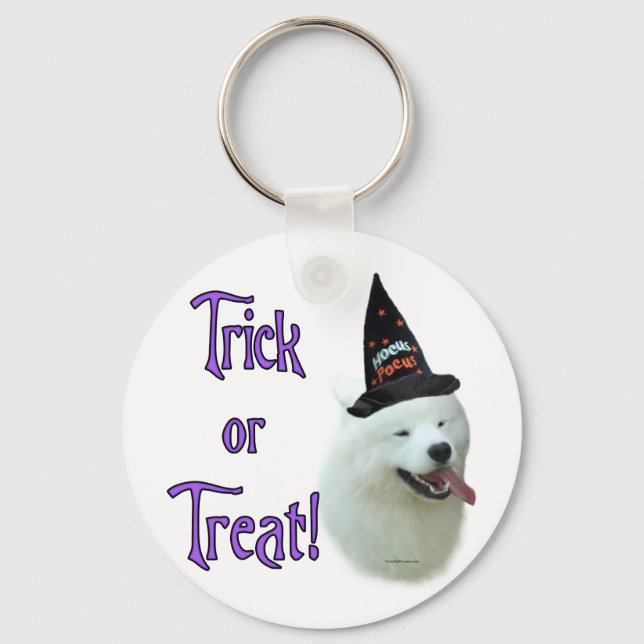 Samoyed Trick Key Ring (Front)