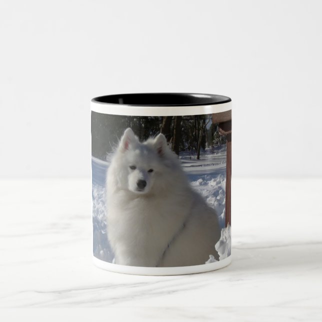 samoyed Two-Tone coffee mug (Center)
