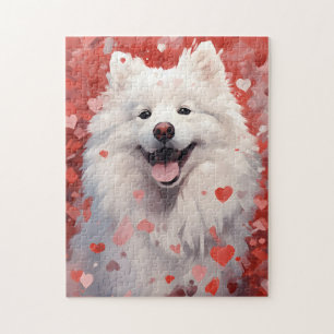 Samoyed Valentines day Jigsaw Puzzle