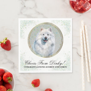 Samoyed Wedding Napkins With Dogs Photo