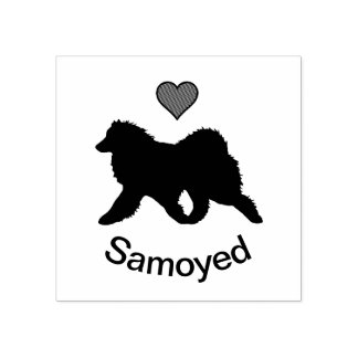 Samoyed Wood Art Stamp; Rubber Stamp