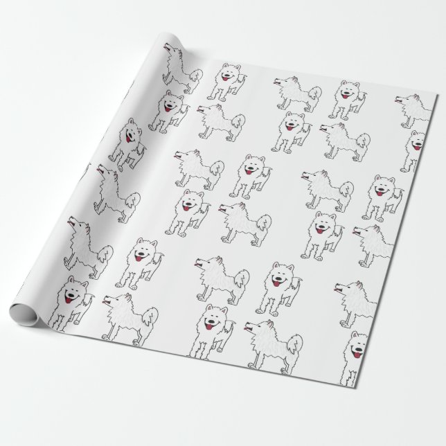 Samoyed Wrapping Paper (Unrolled)