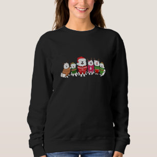Samoyeds in Christmas jumpers Sweatshirt