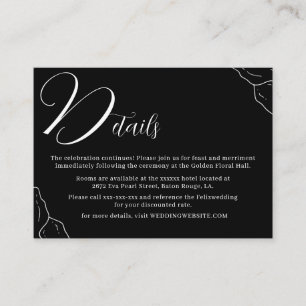 Sample Black And White Line Typography Detail Enclosure Card