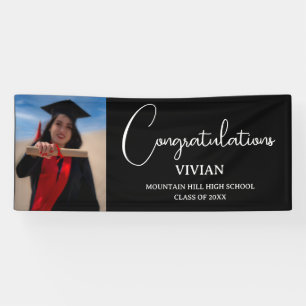 Sample Black Graduate Congratulations Banner