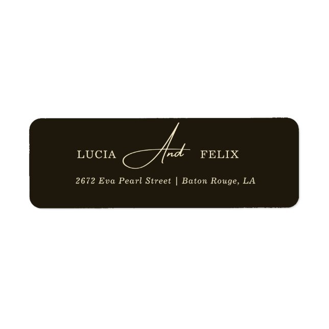 Sample Dark Green Typography Return Address (Front)