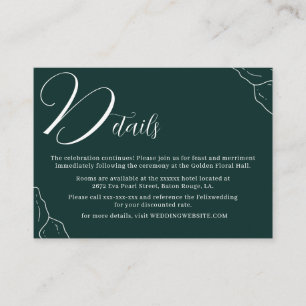 Sample Emerald Green Line Typography Detail Enclosure Card