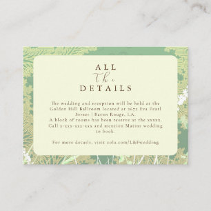 Sample Forest Country Landscape Wedding Details Enclosure Card