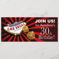 sample Las Vegas Starburst 30th Birthday red black
