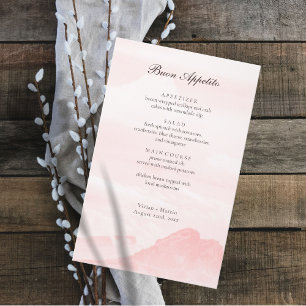 Sample Mountain Countryside Watercolor Menu Card