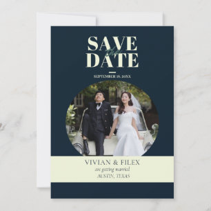 Sample Navy Photo Save The Date Invitation